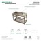 Fauceture KVSP4922A8 49" Stainless Steel Sink W/ Steel Console Sink Base, Nickel KVSP4922A8 - alternate 2